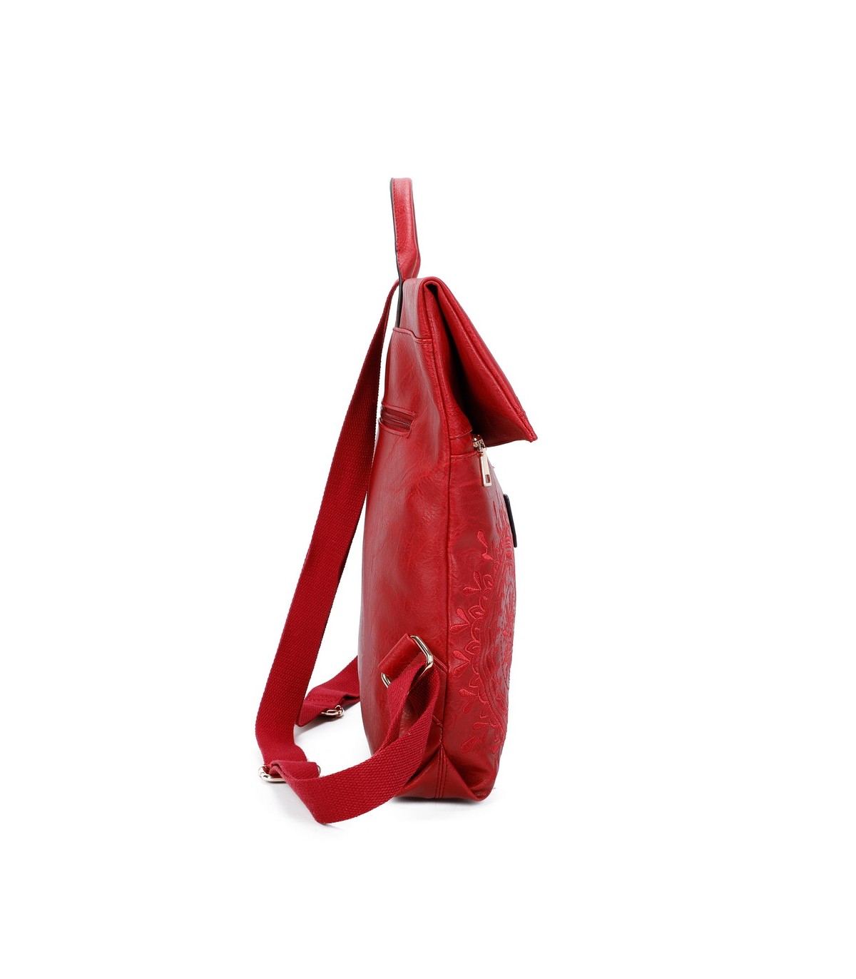 T11145 - Mochila con mandala bordado y cierre de botón imantado