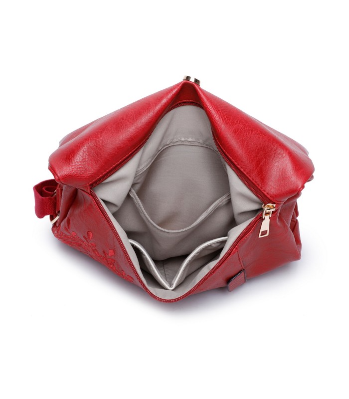 T11145 - Mochila con mandala bordado y cierre de botón imantado