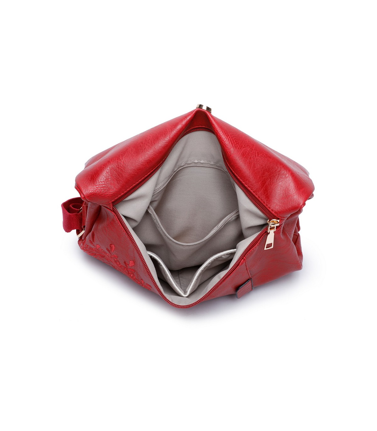 T11145 - Mochila con mandala bordado y cierre de botón imantado