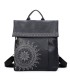 T11145 - Mochila con mandala bordado y cierre de botón imantado