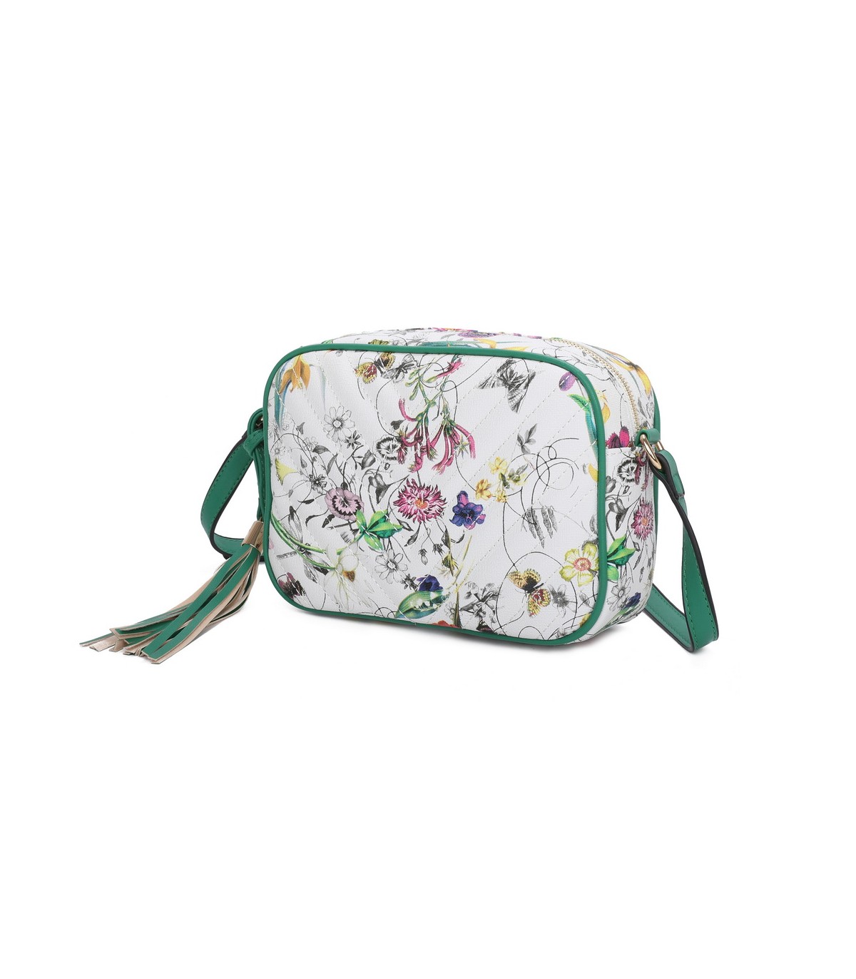 T11441 - Bolso bandolera con estampado de flores