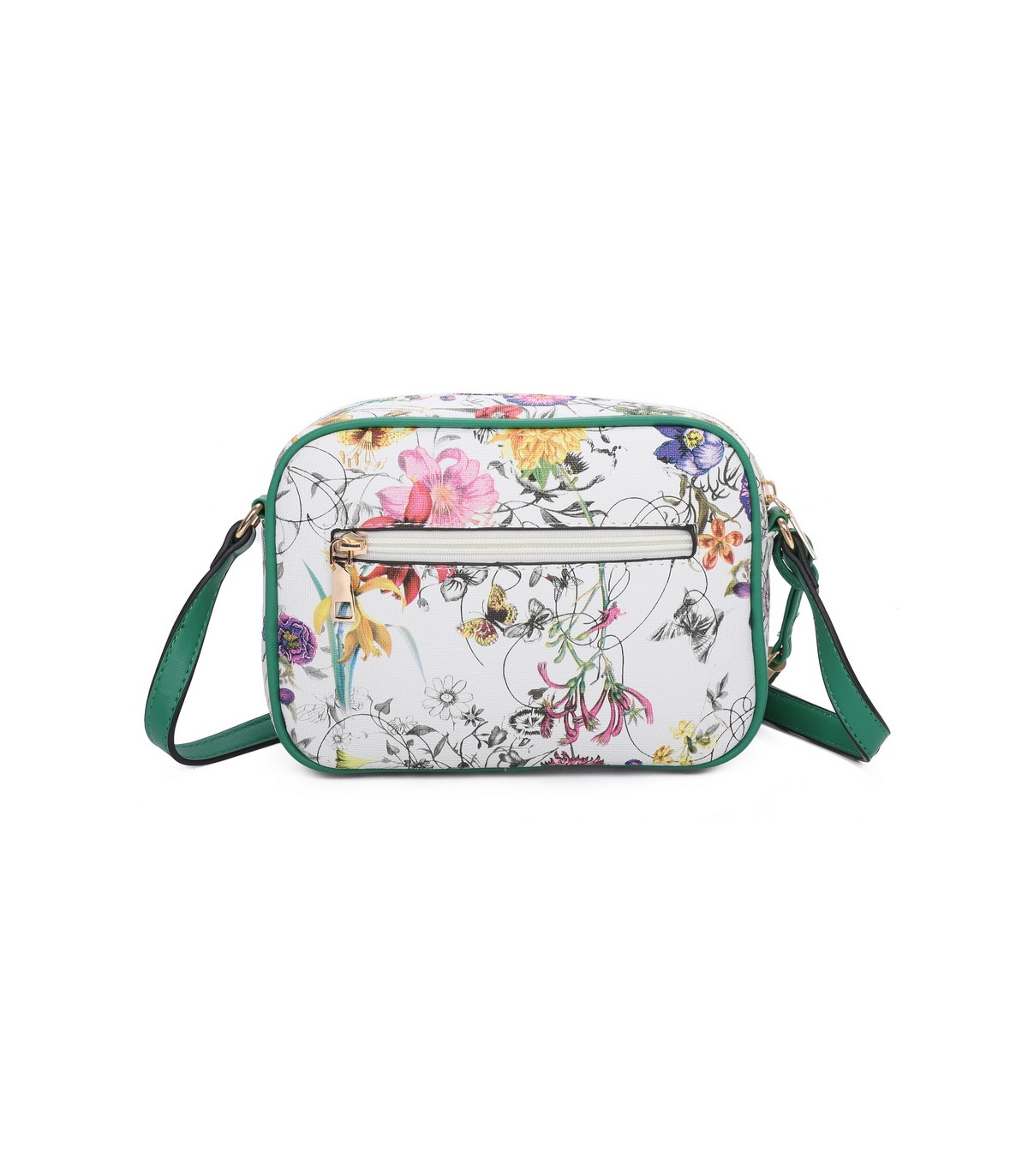 T11441 - Bolso bandolera con estampado de flores