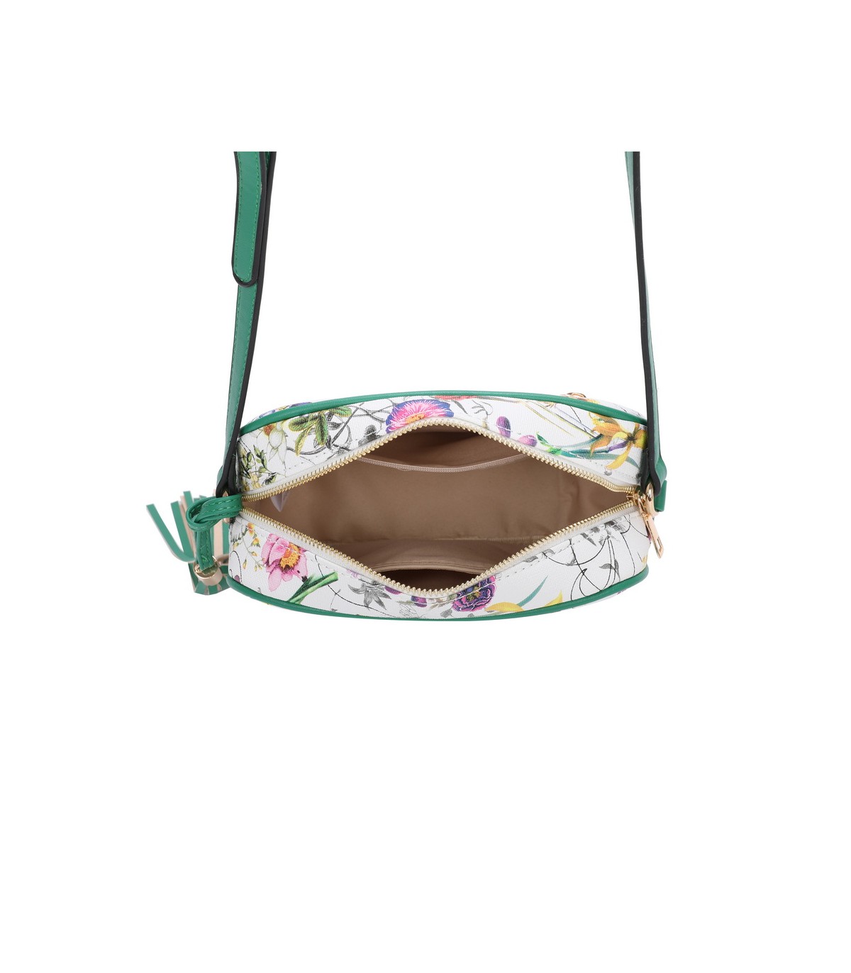 T11441 - Bolso bandolera con estampado de flores