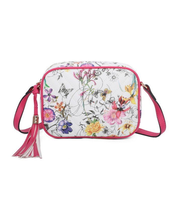 T11441 - Bolso bandolera con estampado de flores