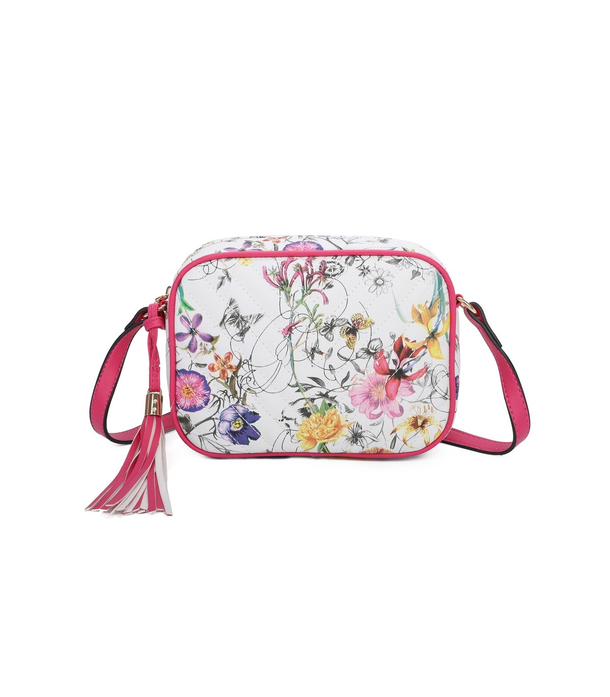T11441 - Bolso bandolera con estampado de flores