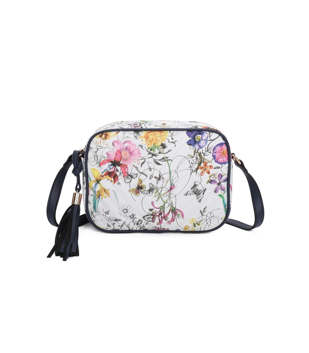 T11441 - Bolso bandolera con estampado de flores