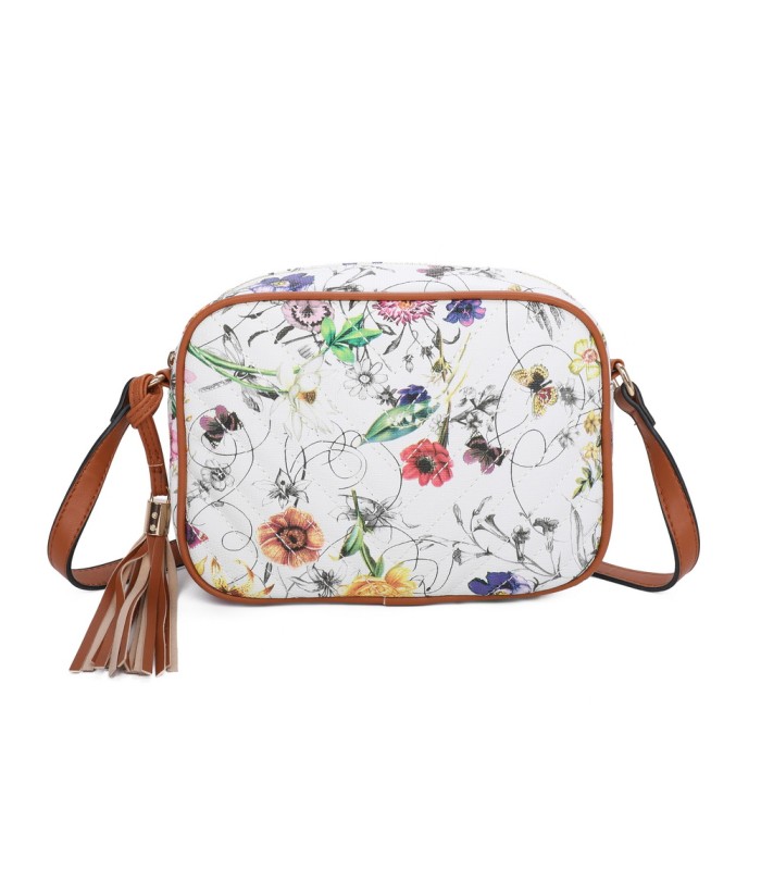 T11441 - Bolso bandolera con estampado de flores