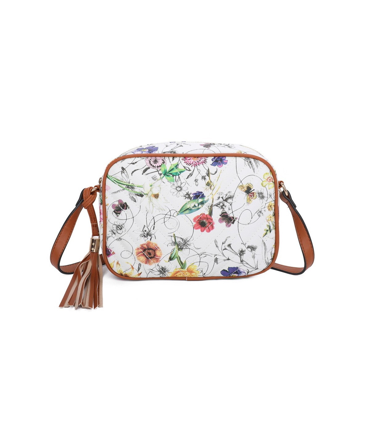 T11441 - Bolso bandolera con estampado de flores