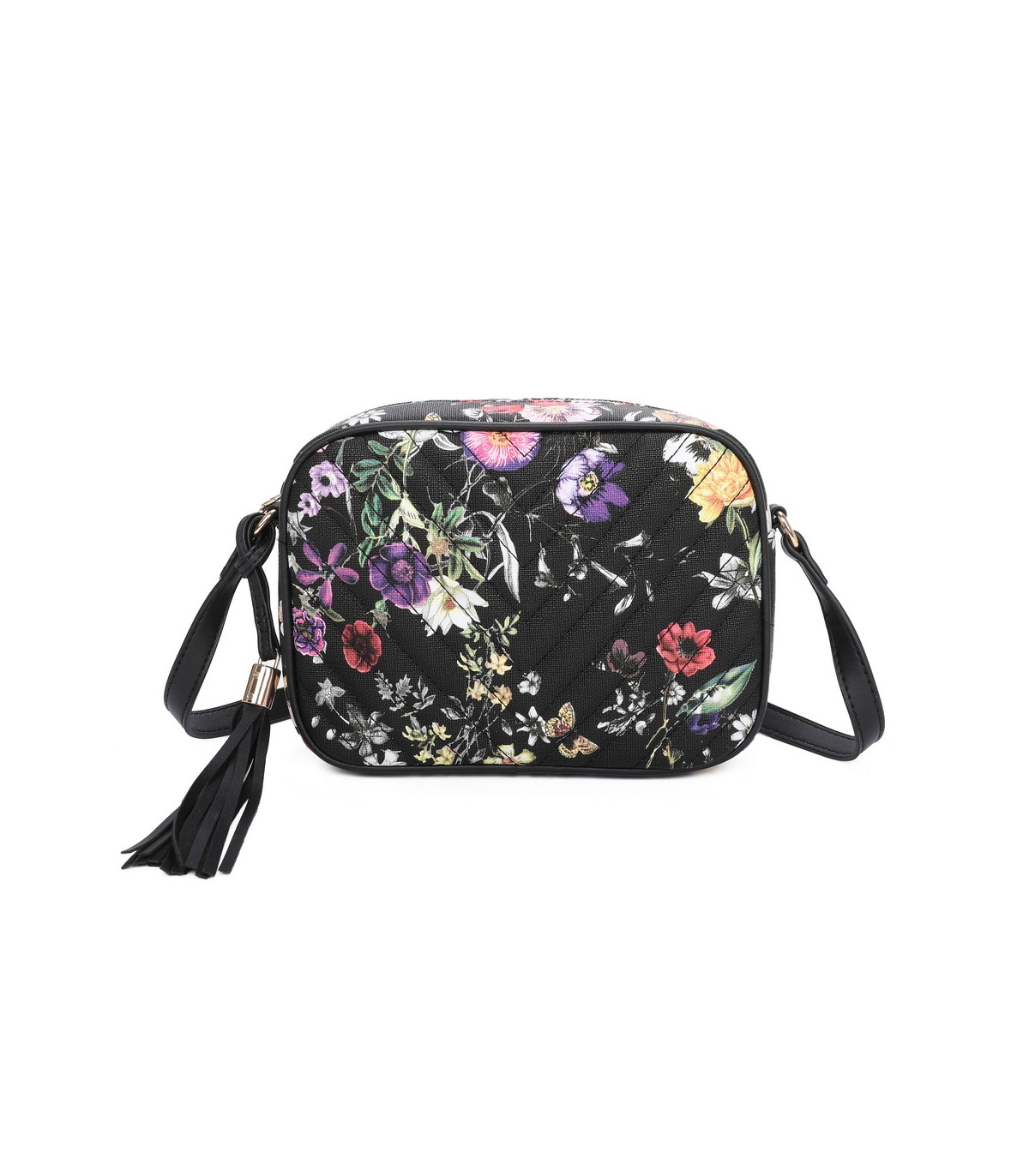 T11441 - Bolso bandolera con estampado de flores