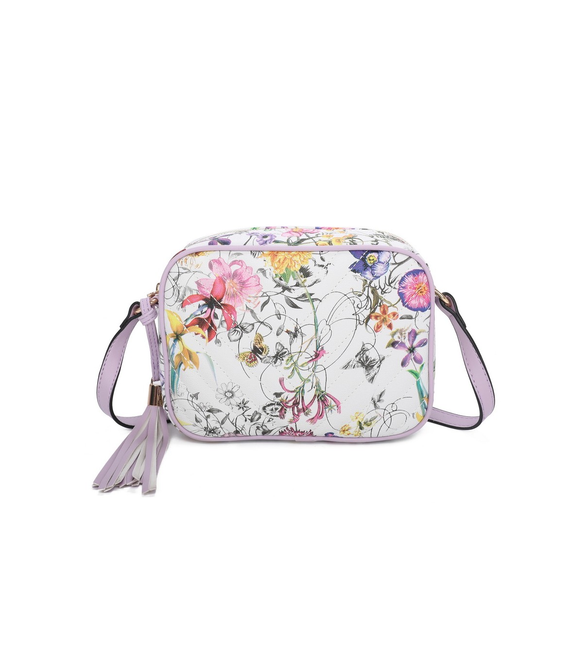 T11441 - Bolso bandolera con estampado de flores