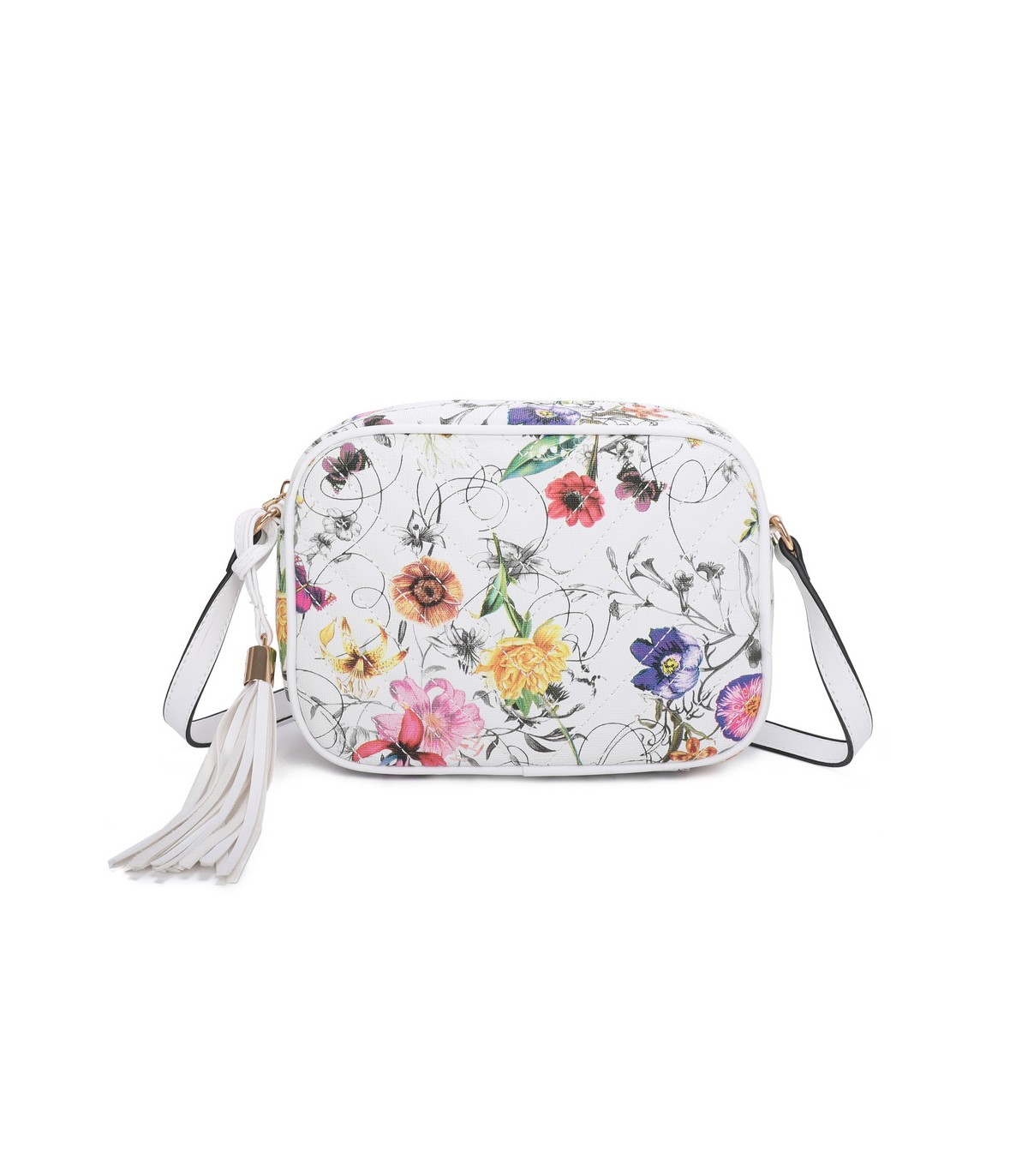 T11441 - Bolso bandolera con estampado de flores
