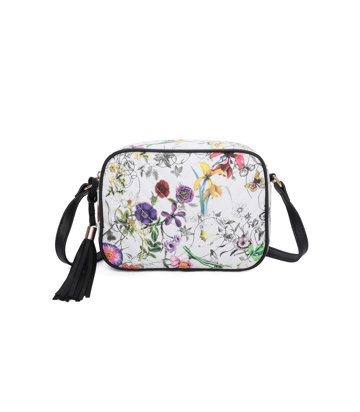 T11441 - Bolso bandolera con estampado de flores