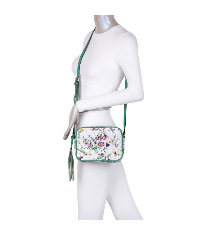 T11441 - Bolso bandolera con estampado de flores