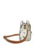 T11439 - Bolso bandolera con flores estampadas