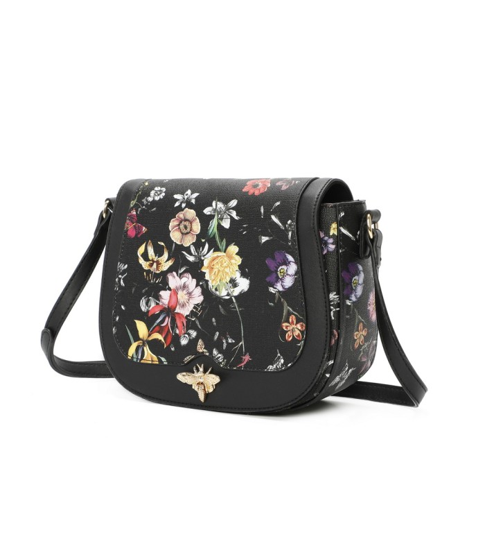 T11437 - Bolso bandolera con estilo floral y bandolera a juego