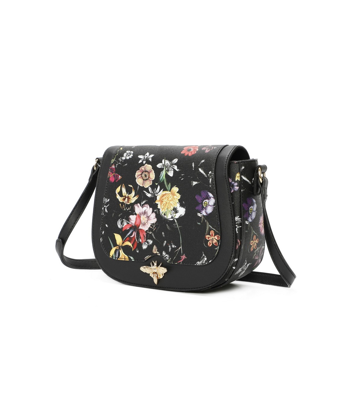 T11437 - Bolso bandolera con estilo floral y bandolera a juego