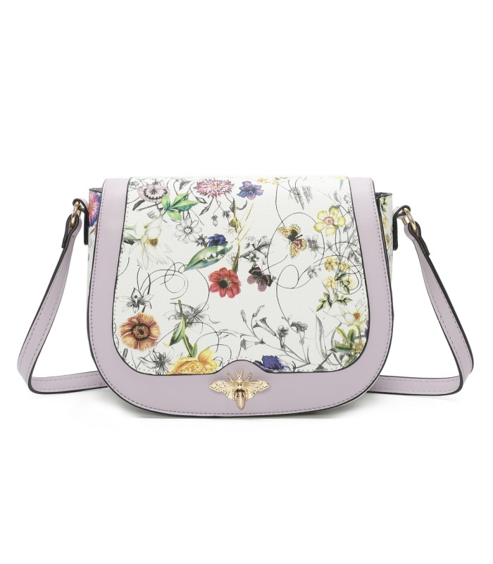 T11437 - Bolso bandolera con estilo floral y bandolera a juego