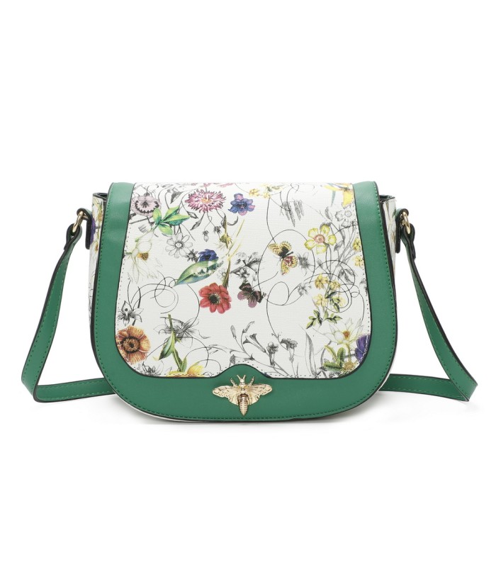 T11437 - Bolso bandolera con estilo floral y bandolera a juego