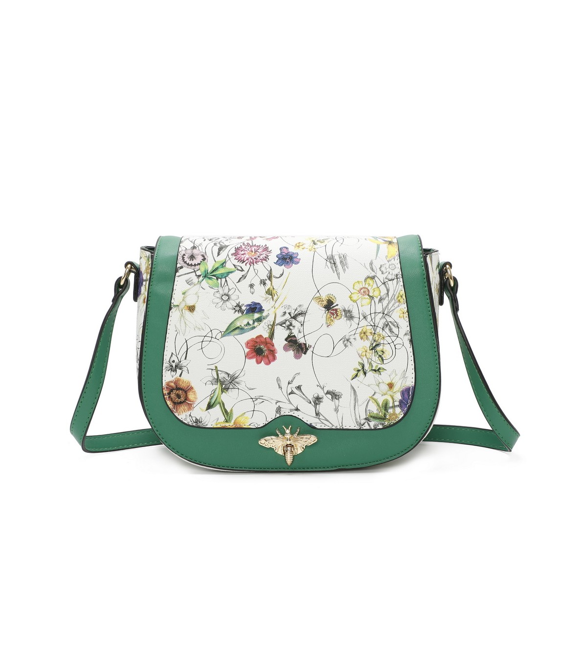 T11437 - Bolso bandolera con estilo floral y bandolera a juego