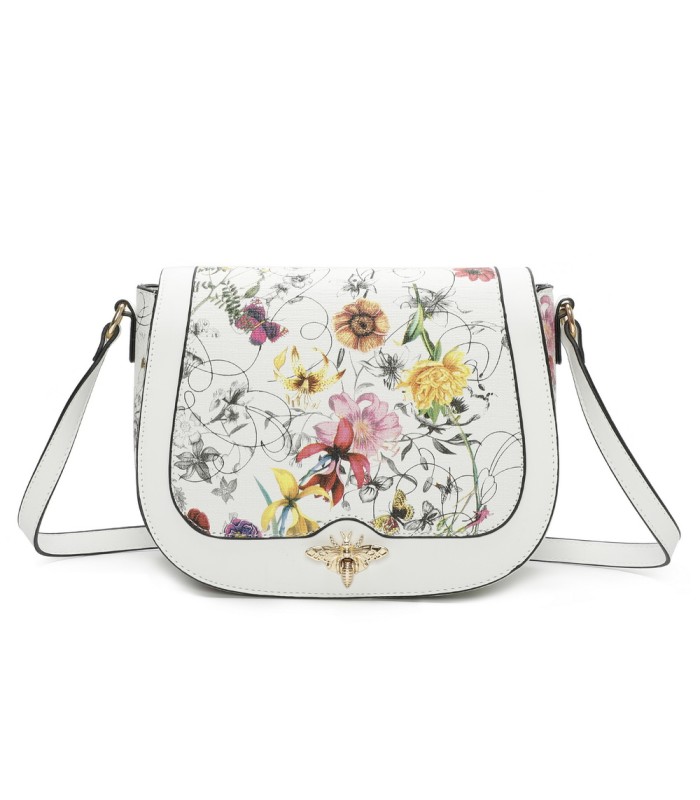 T11437 - Bolso bandolera con estilo floral y bandolera a juego