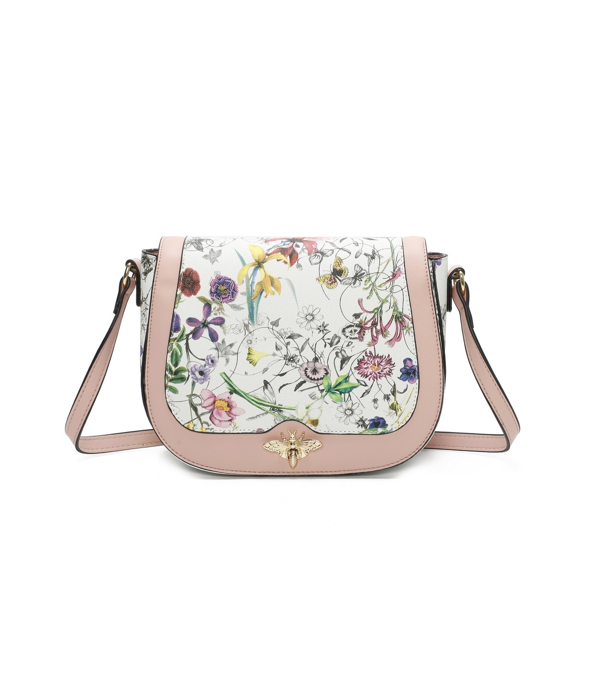 T11437 - Bolso bandolera con estilo floral y bandolera a juego