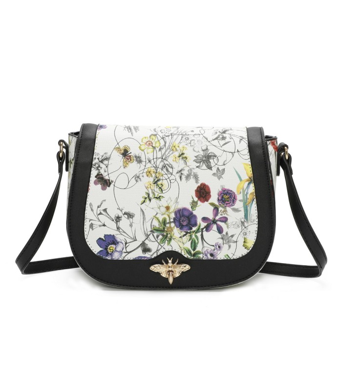 T11437 - Bolso bandolera con estilo floral y bandolera a juego