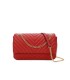 T11481 - Bolso estilo baguette con cierre imantado y efecto rayado