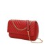 T11481 - Bolso estilo baguette con cierre imantado y efecto rayado