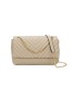 T11481 - Bolso estilo baguette con cierre imantado y efecto rayado
