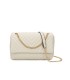 T11481 - Bolso estilo baguette con cierre imantado y efecto rayado