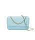 T11481 - Bolso estilo baguette con cierre imantado y efecto rayado
