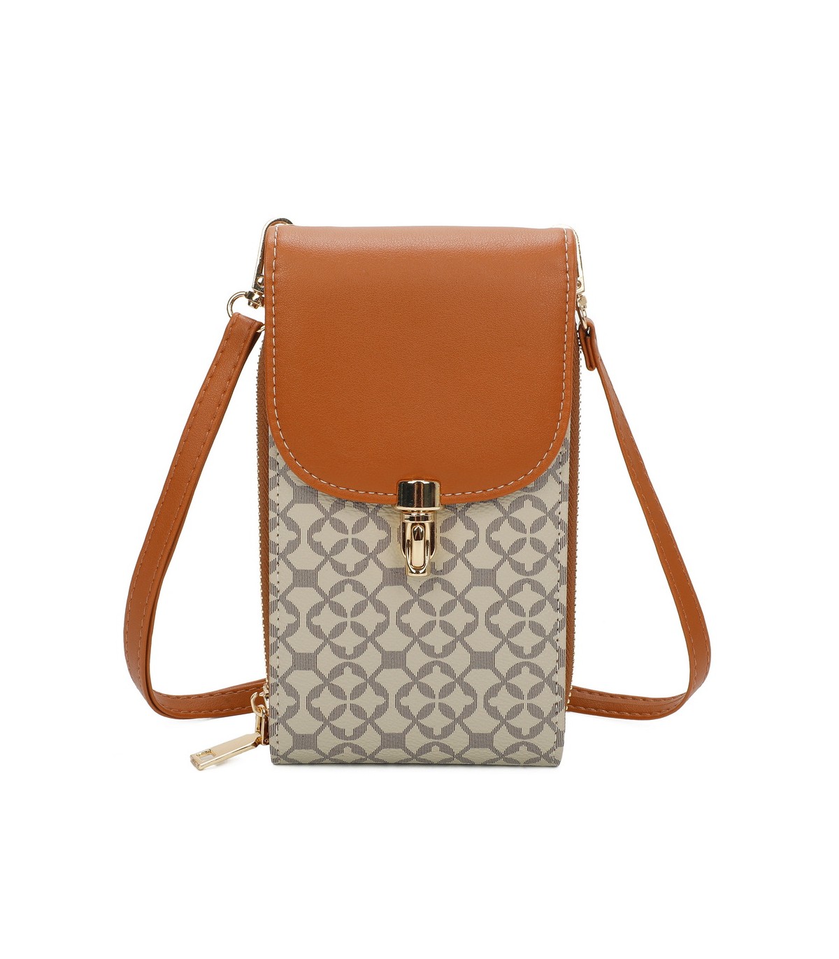TH892 - Bolso para móvil con estampado geométrico