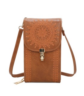 TH895 - Bolso para móvil con bordado de mandala