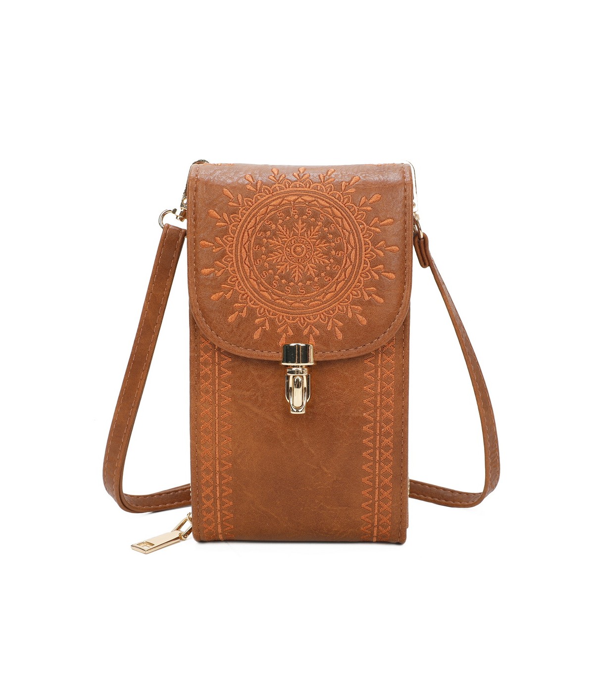 TH895 - Bolso para móvil con bordado de mandala