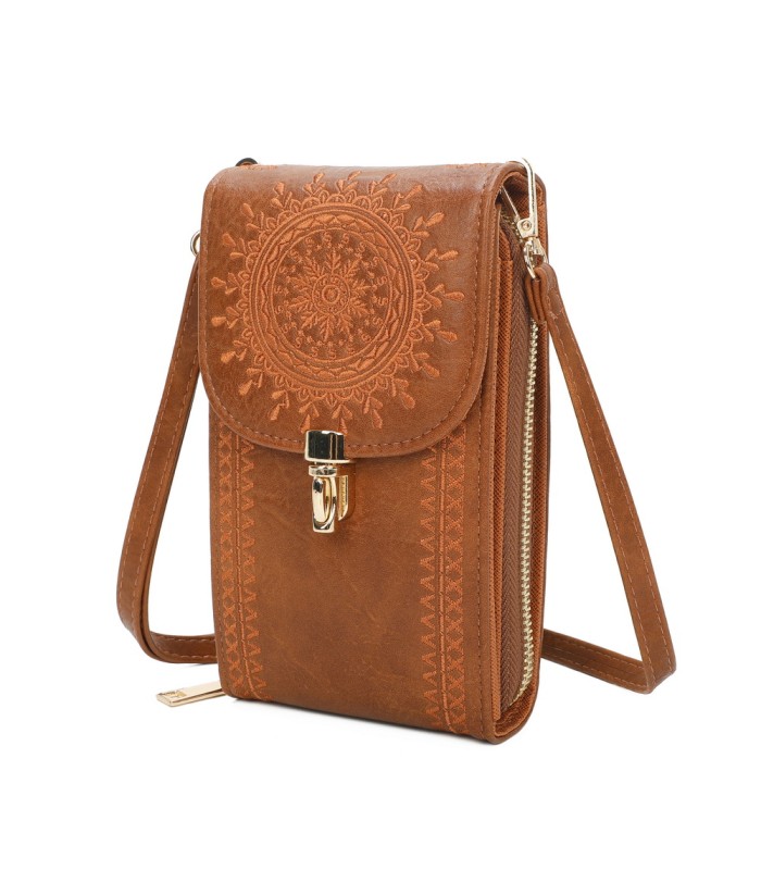 TH895 - Bolso para móvil con bordado de mandala