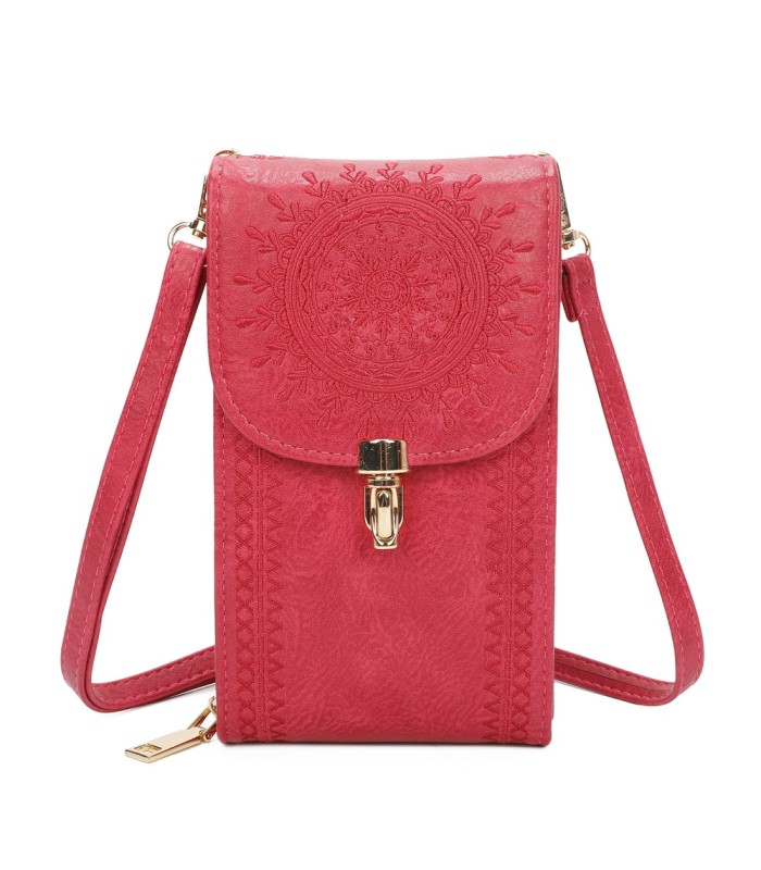 TH895 - Bolso para móvil con bordado de mandala