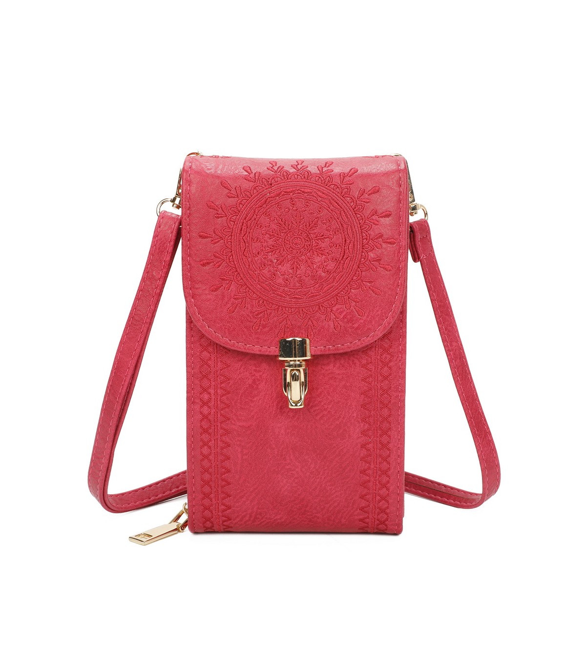 TH895 - Bolso para móvil con bordado de mandala