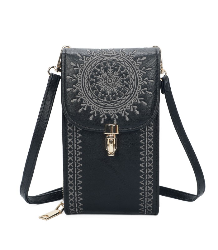 TH895 - Bolso para móvil con bordado de mandala