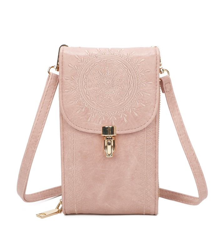 TH895 - Bolso para móvil con bordado de mandala