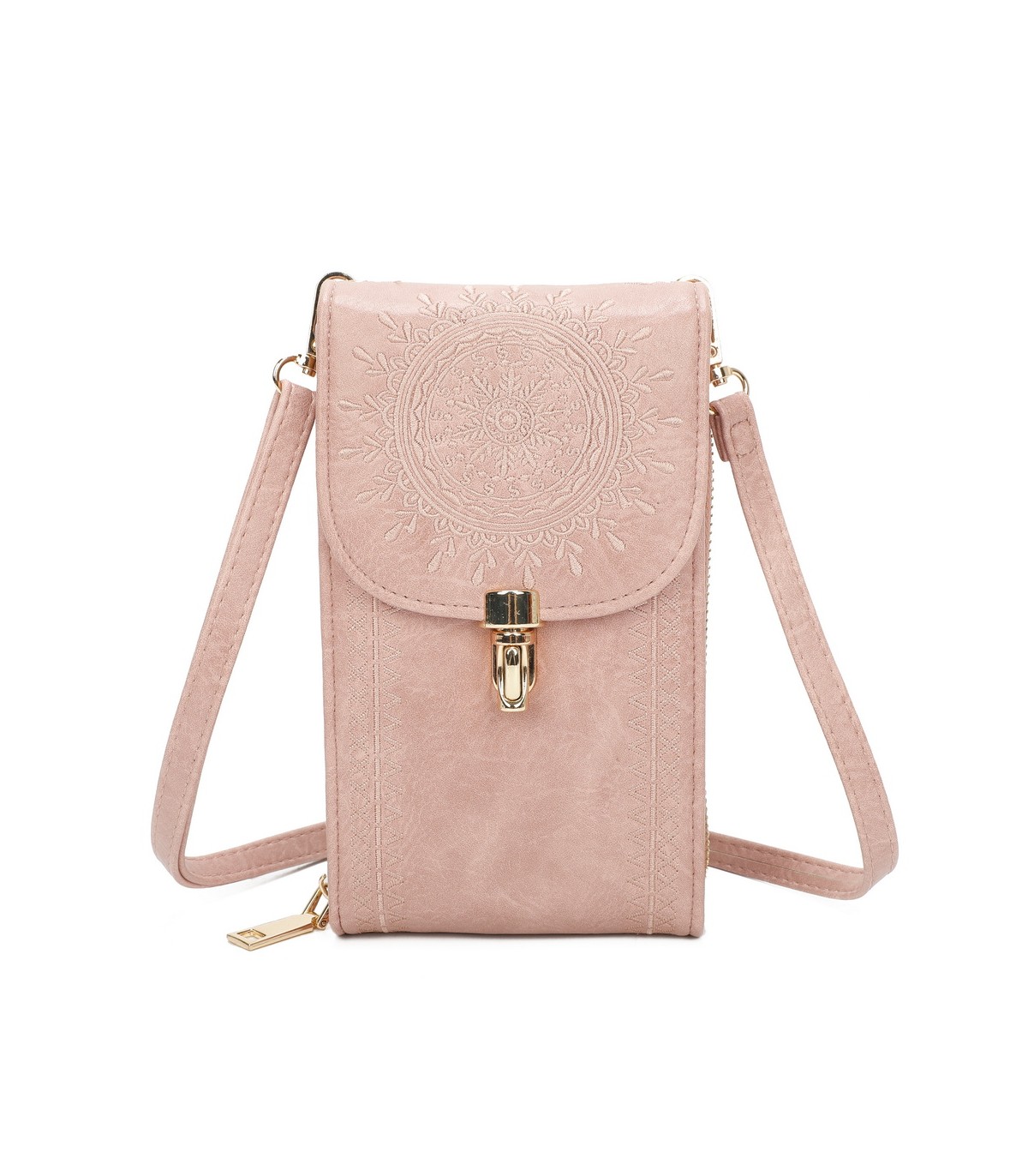 TH895 - Bolso para móvil con bordado de mandala