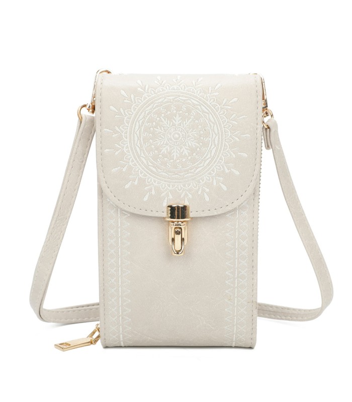 TH895 - Bolso para móvil con bordado de mandala