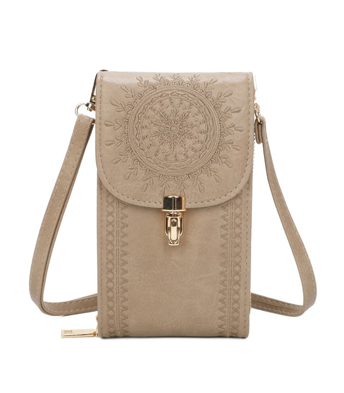 TH895 - Bolso para móvil con bordado de mandala