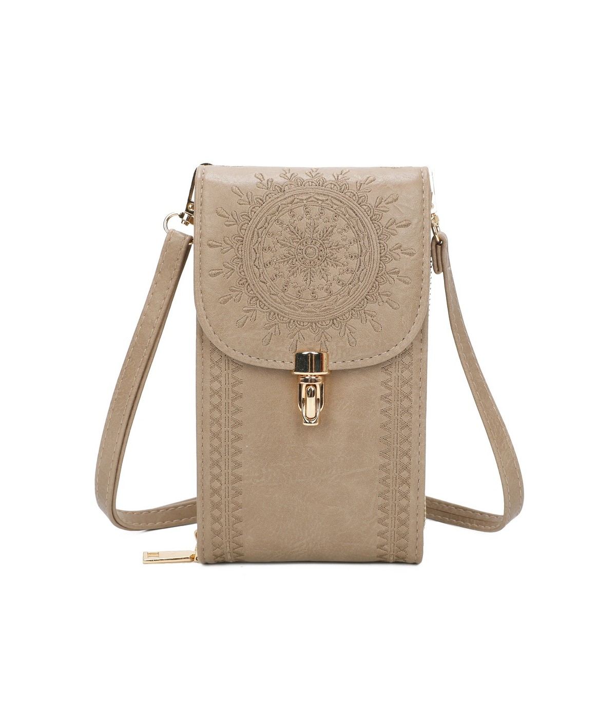 TH895 - Bolso para móvil con bordado de mandala