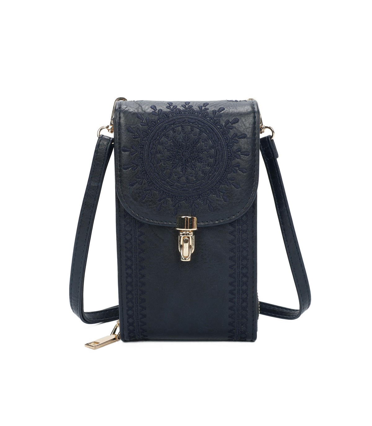 TH895 - Bolso para móvil con bordado de mandala
