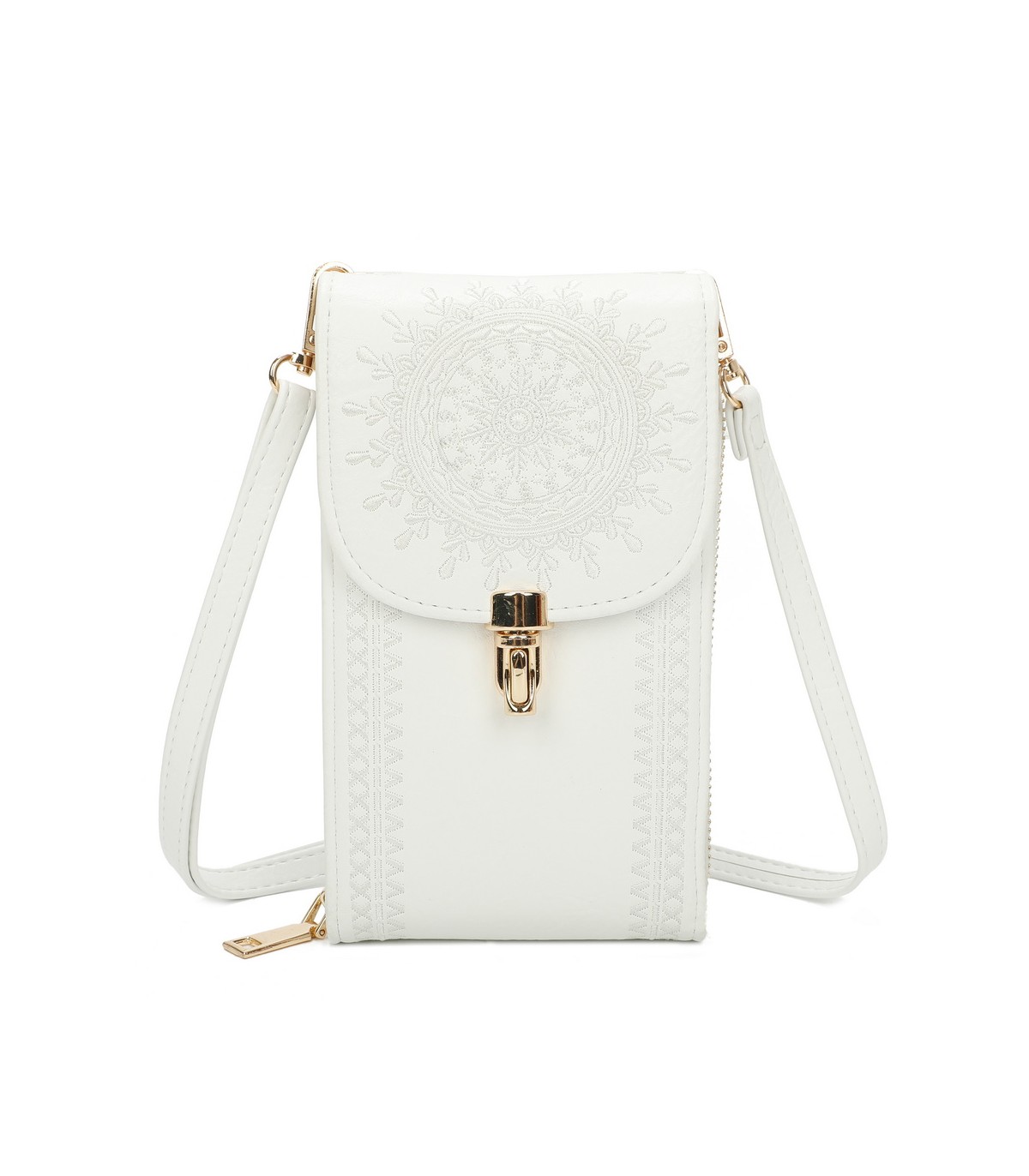 TH895 - Bolso para móvil con bordado de mandala