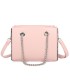 T11472 - Bolso bandolera con asa de cadena plateada