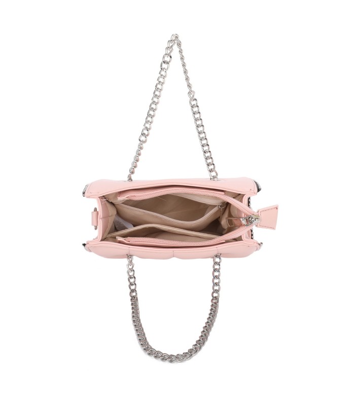 T11472 - Bolso bandolera con asa de cadena plateada