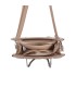 T11471 - Bolso rectangular de asa plateada y bandolera con textura de cuadros