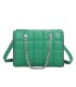 T11471 - Bolso rectangular de asa plateada y bandolera con textura de cuadros