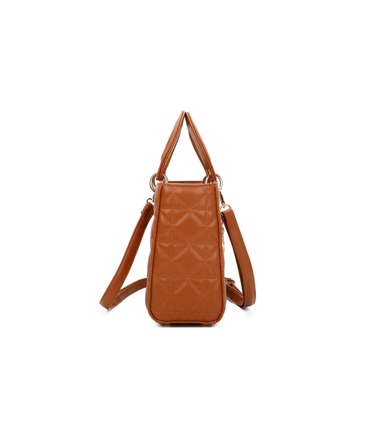 T11495 - Bolso bandolera con asa grande y motivos geométricos